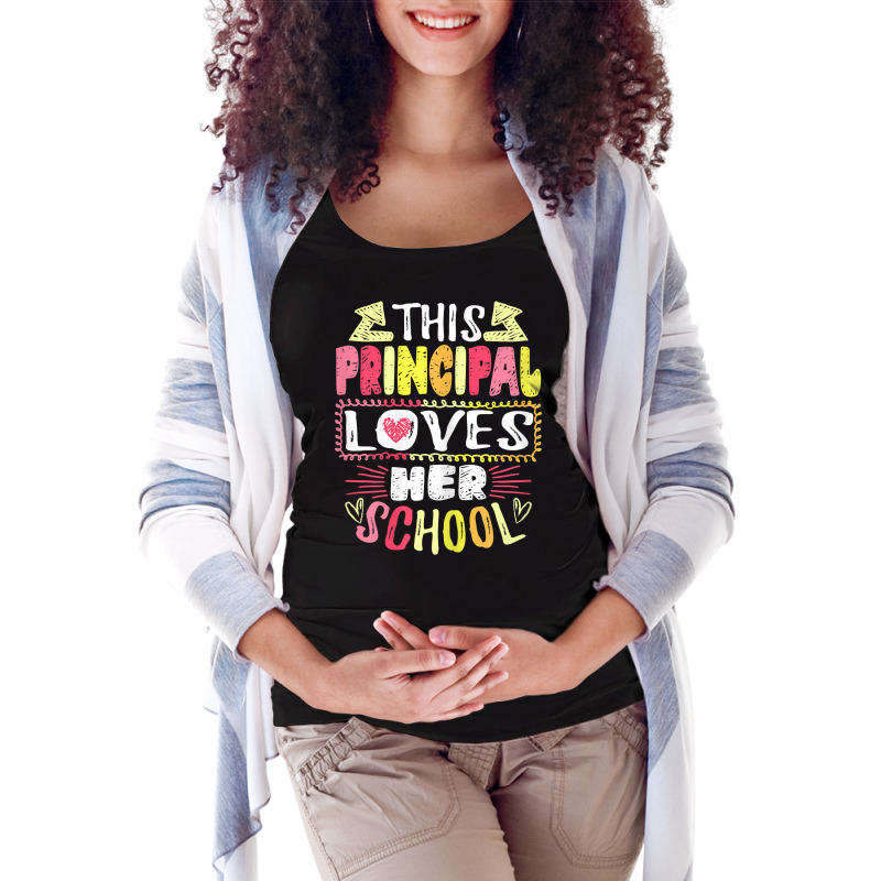 Womens This Principal Loves Her School Headmaster Headmistress T Shirt Maternity Scoop Neck T-shirt by cm-arts | Artistshot