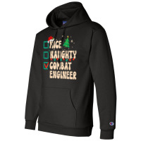 Nice Naughty Combat Engineer Xmas List Santa Claus Groovy T Shirt Champion Hoodie | Artistshot