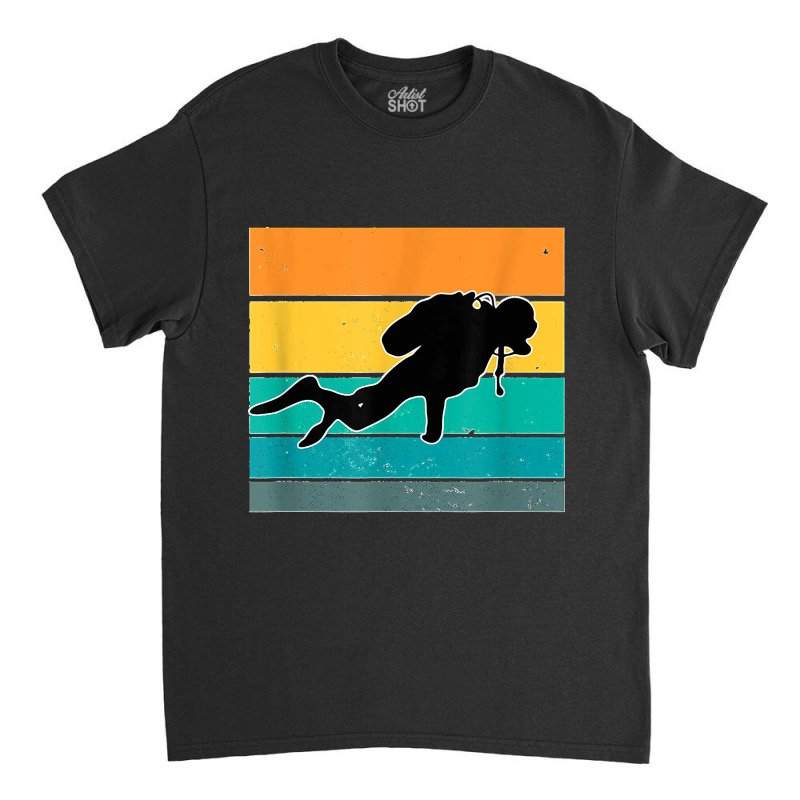 Coral Apnea Diver Hobby Retro Diving Sport Classic T-shirt by ROMAINEDWILEY | Artistshot