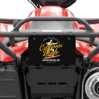 Surfing Califonia Beach Atv License Plate | Artistshot