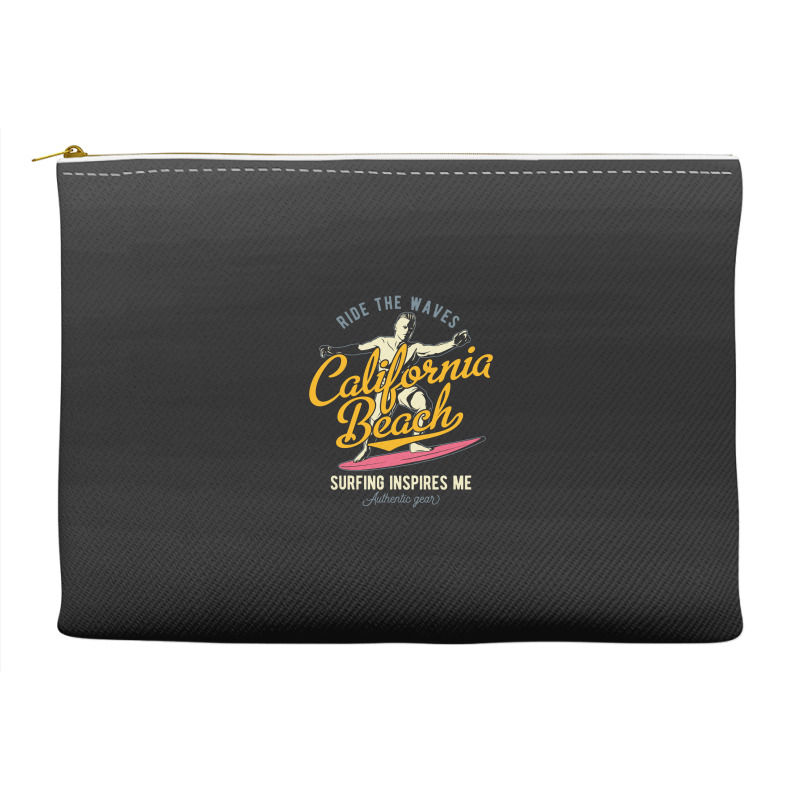 Surfing Califonia Beach Accessory Pouches | Artistshot