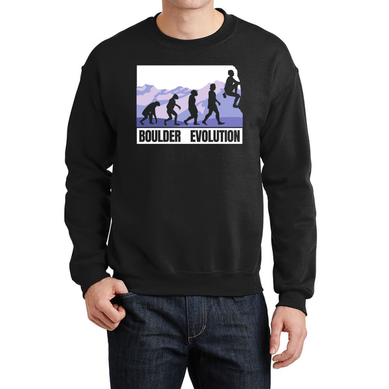 Bouldering Evolution Of A Boulder Crewneck Sweatshirt | Artistshot