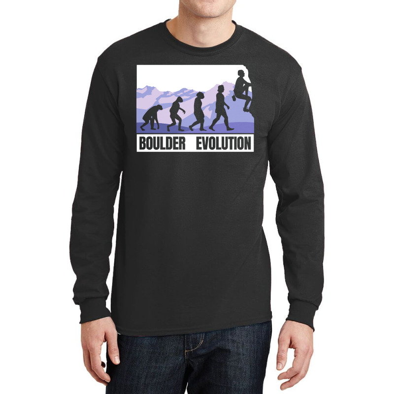 Bouldering Evolution Of A Boulder Long Sleeve Shirts | Artistshot