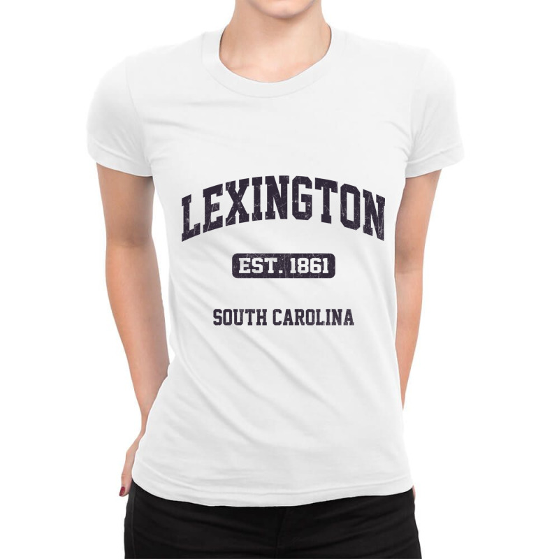 Lexington South Carolina Sc Vintage State Athletic Style Sweatshirt Ladies Fitted T-Shirt by cm-arts | Artistshot