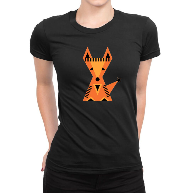 Little Fox, Foxy, Animal, Autumn, Forest, Wild Ladies Fitted T-Shirt by cm-arts | Artistshot