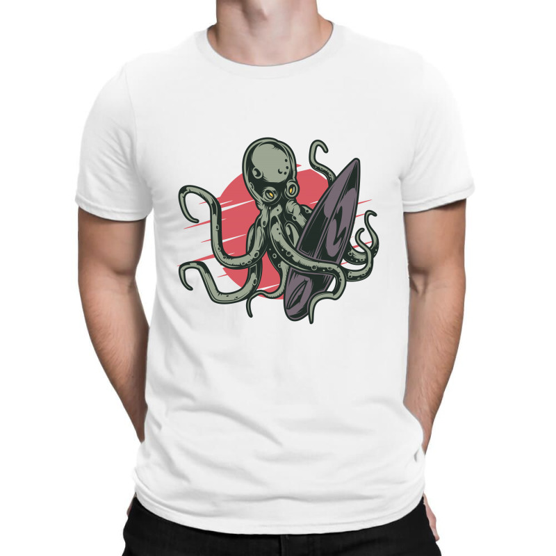 Surfing Octopus T-shirt | Artistshot