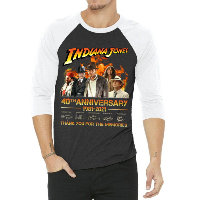 Indiana Jones 40th Anniversary 1981-2021 Thank You For The Memories Un 3/4 Sleeve Shirt | Artistshot