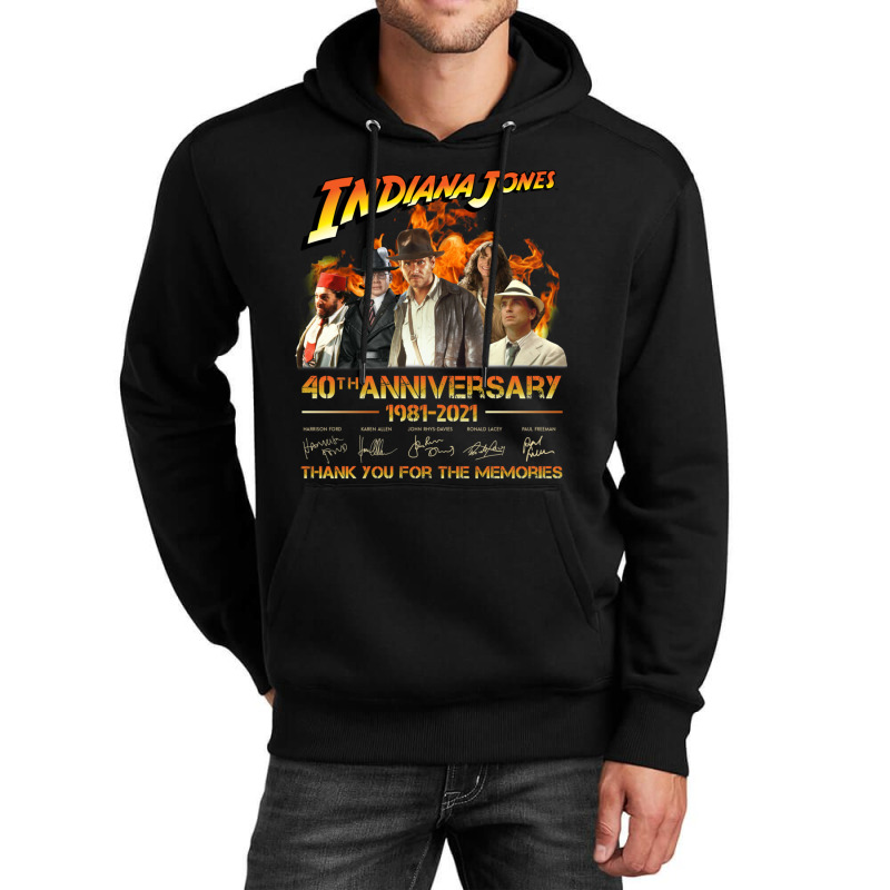 Indiana Jones 40th Anniversary 1981-2021 Thank You For The Memories Un Unisex Hoodie | Artistshot