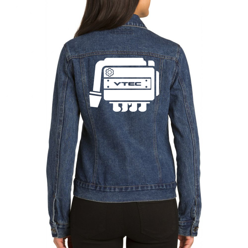 Vtec Engine Ladies Denim Jacket by hani shop | Artistshot