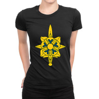 Army Military Intelligence Branch Veteran Morale Ladies Fitted T-shirt | Artistshot