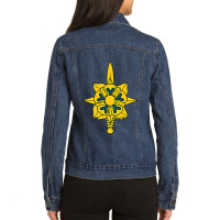 Army Military Intelligence Branch Veteran Morale Ladies Denim Jacket | Artistshot