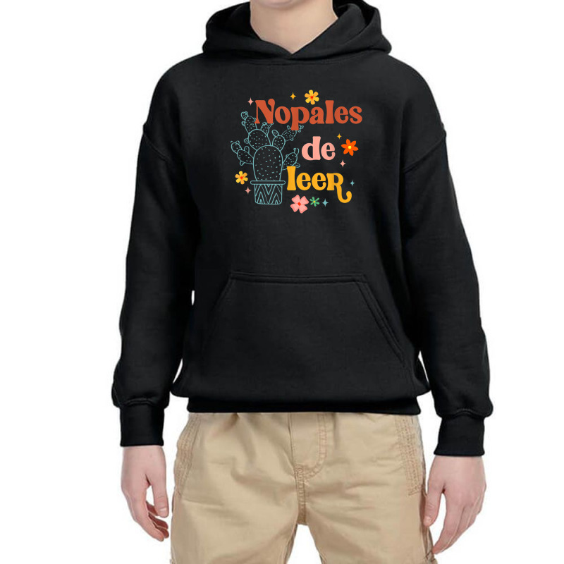 Nopales De Leer Spanish Teacher Maestra Cactus Bilingual T Shirt Youth Hoodie by cm-arts | Artistshot