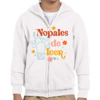 Nopales De Leer Spanish Teacher Maestra Cactus Bilingual T Shirt Youth Zipper Hoodie | Artistshot