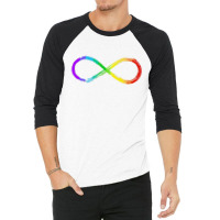 Rainbow, Infinity, Symbol, Infinite Love, Pride Flag, Lgbt, Lgbtq, Lgb 3/4 Sleeve Shirt | Artistshot