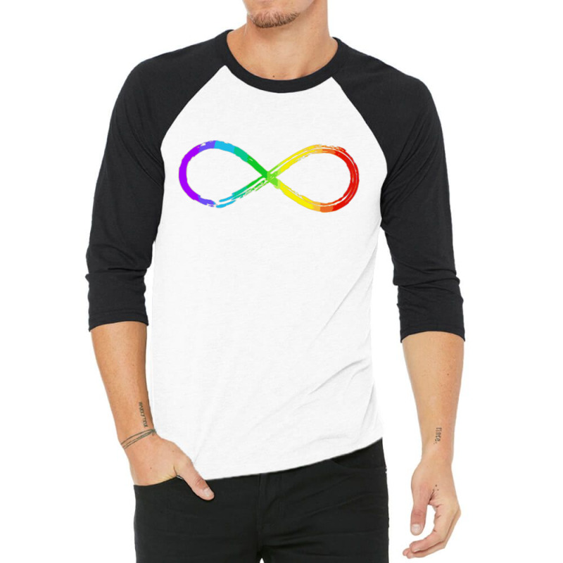 Rainbow, Infinity, Symbol, Infinite Love, Pride Flag, Lgbt, Lgbtq, Lgb 3/4 Sleeve Shirt by cm-arts | Artistshot