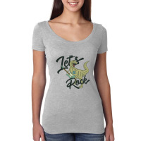 T Rex Music Lets Rock Women's Triblend Scoop T-shirt | Artistshot