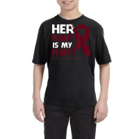 Her Fight Is My Fight Brain Aneurysm Awareness Feather T Shirt Youth Tee | Artistshot