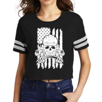 Truck Driver Patriotic Trucker Independence Day Teamster Scorecard Crop Tee | Artistshot