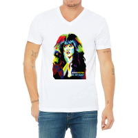 Roonie Spector In Wpap Pop Art V-neck Tee | Artistshot