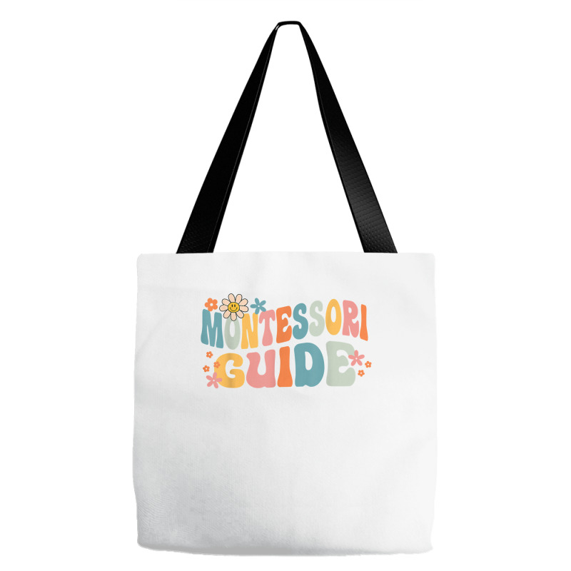 Groovy Montessori Guide Back To School T Shirt Tote Bags | Artistshot