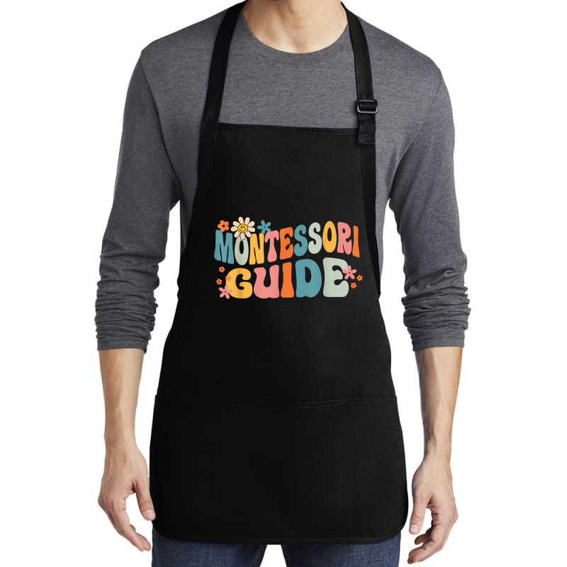 Groovy Montessori Guide Back To School T Shirt Medium-length Apron | Artistshot