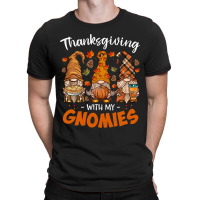 Thanksgiving With My Gnomie Leopard Pumpkin Funny Autumn Gnomes  T- T-shirt | Artistshot