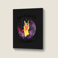 Fa La La La Llama Portrait Canvas Print | Artistshot