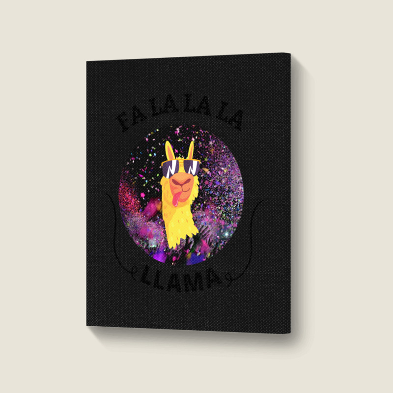 Fa La La La Llama Portrait Canvas Print | Artistshot