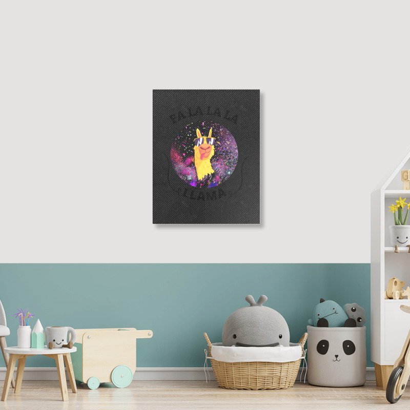 Fa La La La Llama Portrait Canvas Print | Artistshot