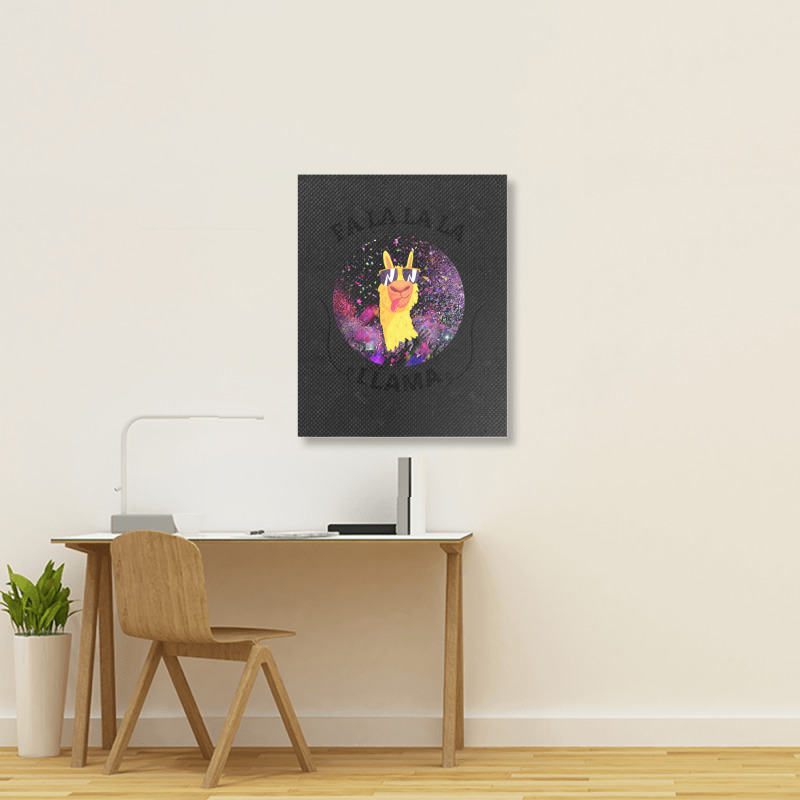 Fa La La La Llama Portrait Canvas Print | Artistshot