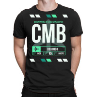 Colombo (cmb) Airport Code Baggage Tag T-shirt | Artistshot