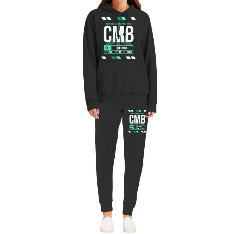 Colombo (cmb) Airport Code Baggage Tag Hoodie & Jogger Set | Artistshot