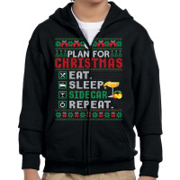 Plan For Christmas Eat Sleep Sidecar Repeat Cocktail T Shirt Youth Zipper Hoodie | Artistshot