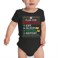 Plan For Christmas Eat Sleep Sidecar Repeat Cocktail T Shirt Baby Bodysuit | Artistshot