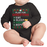 Plan For Christmas Eat Sleep Sidecar Repeat Cocktail T Shirt Long Sleeve Baby Bodysuit | Artistshot