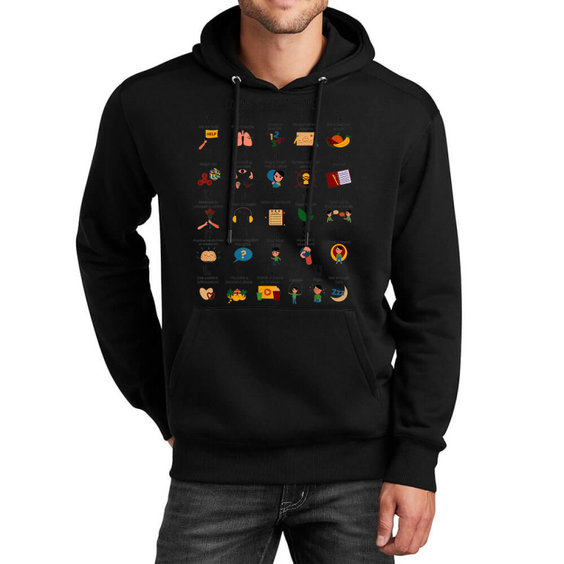 Coping Skills Alphabet Mental Health Awareness Counselor Unisex Hoodie | Artistshot