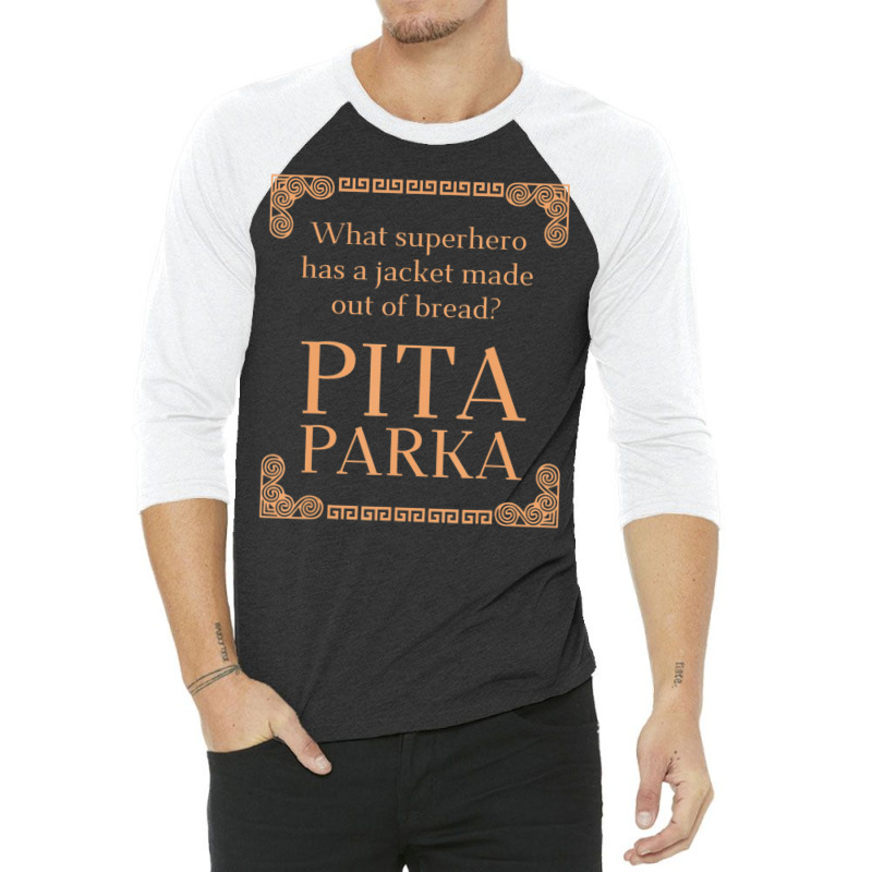 Pita Bread And Ancient Greek Mythology Nerd History 3/4 Sleeve Shirt by cm-arts | Artistshot