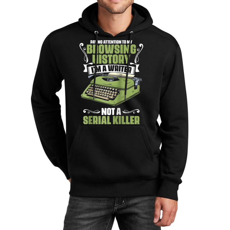 Pay No Attention To My Browsing History Funny Novel Novelist Raglan Ba Unisex Hoodie by cm-arts | Artistshot