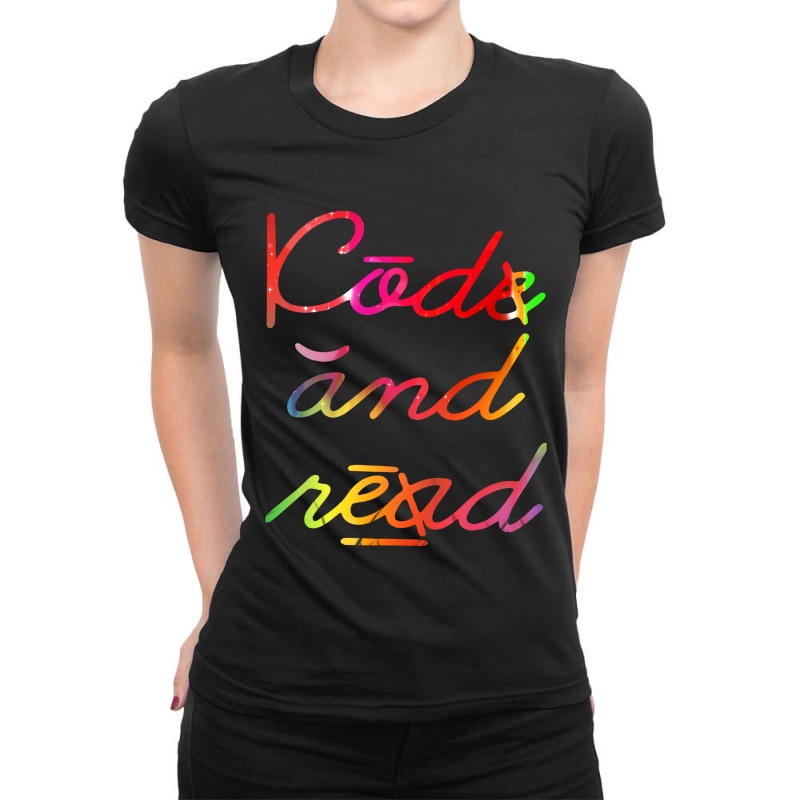 Code And Read Dyslexia Awareness Ladies Fitted T-Shirt by Jazz Store | Artistshot