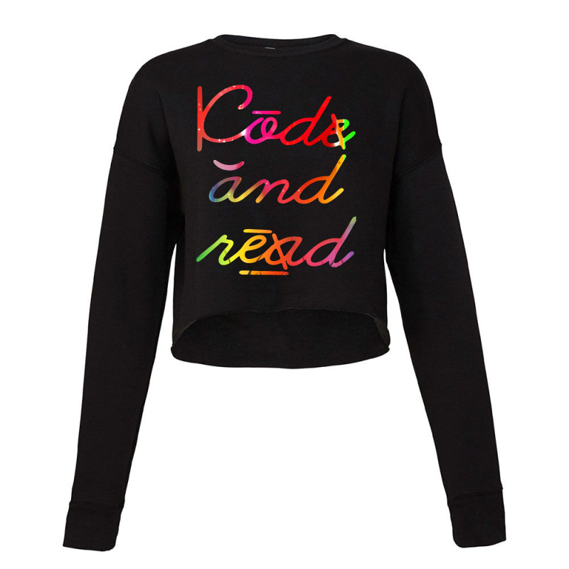 Code And Read Dyslexia Awareness Cropped Sweater by Jazz Store | Artistshot