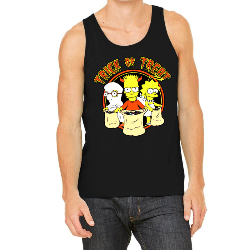 Trick Or Treat Simpsons Tank Top by Piscok | Artistshot