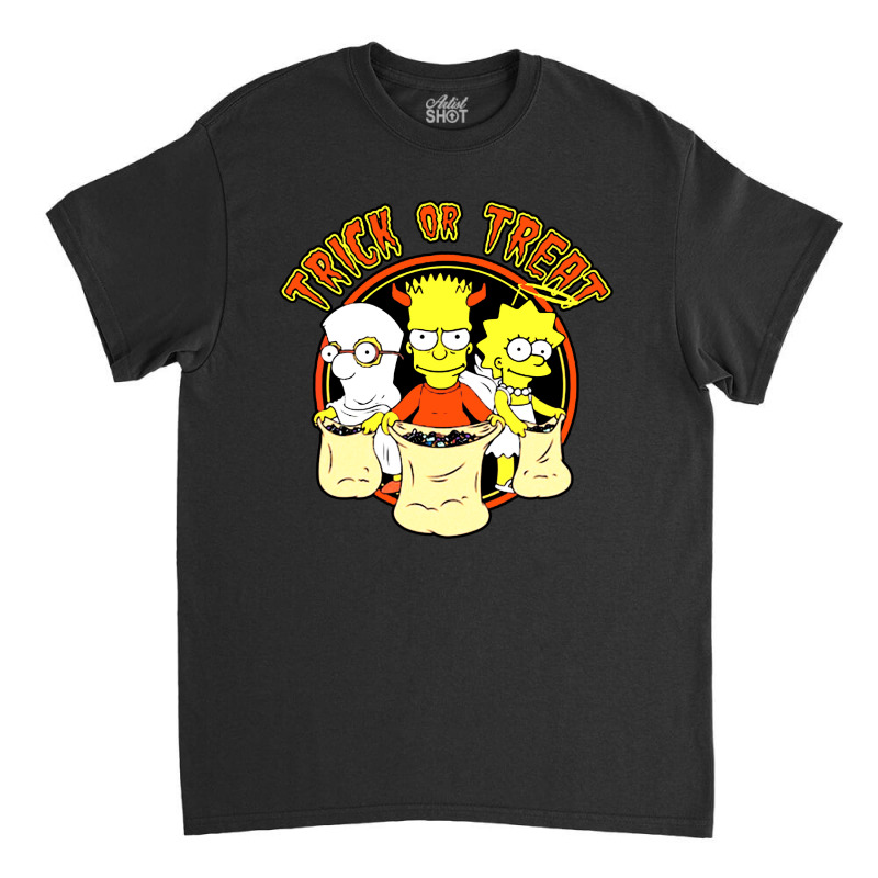 Trick Or Treat Simpsons Classic T-shirt by Piscok | Artistshot