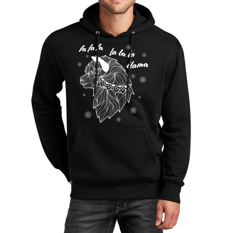 Fa La La La Llama Christmas Lights Snowflakes                  (5) Unisex Hoodie | Artistshot