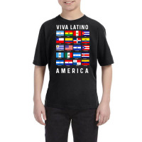 All Latin American Flags Countries Viva Latino America Tee T Shirt Youth Tee | Artistshot