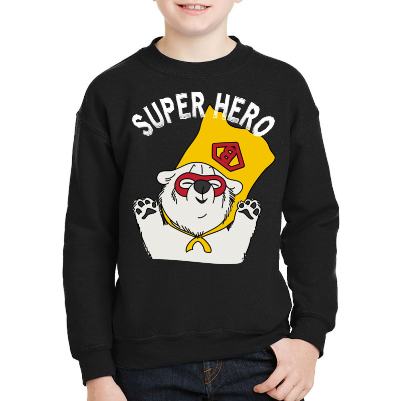 Bear Super Hero Youth Sweatshirt | Artistshot