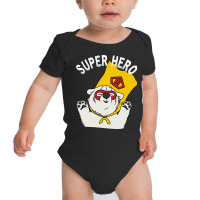 Bear Super Hero Baby Bodysuit | Artistshot