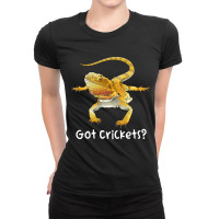 Bearded Dragon Got Crickets Lizard Beardie Reptile Pogona Ladies Fitted T-shirt | Artistshot