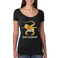 Bearded Dragon Got Crickets Lizard Beardie Reptile Pogona Women's Triblend Scoop T-shirt | Artistshot