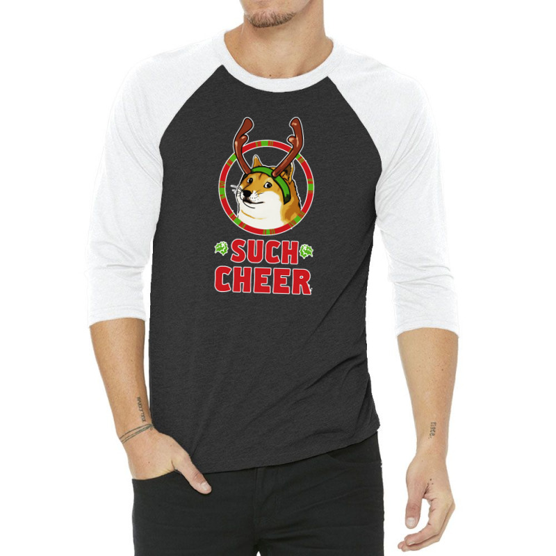 Christmas Doge 3/4 Sleeve Shirt by Christine R Cross | Artistshot