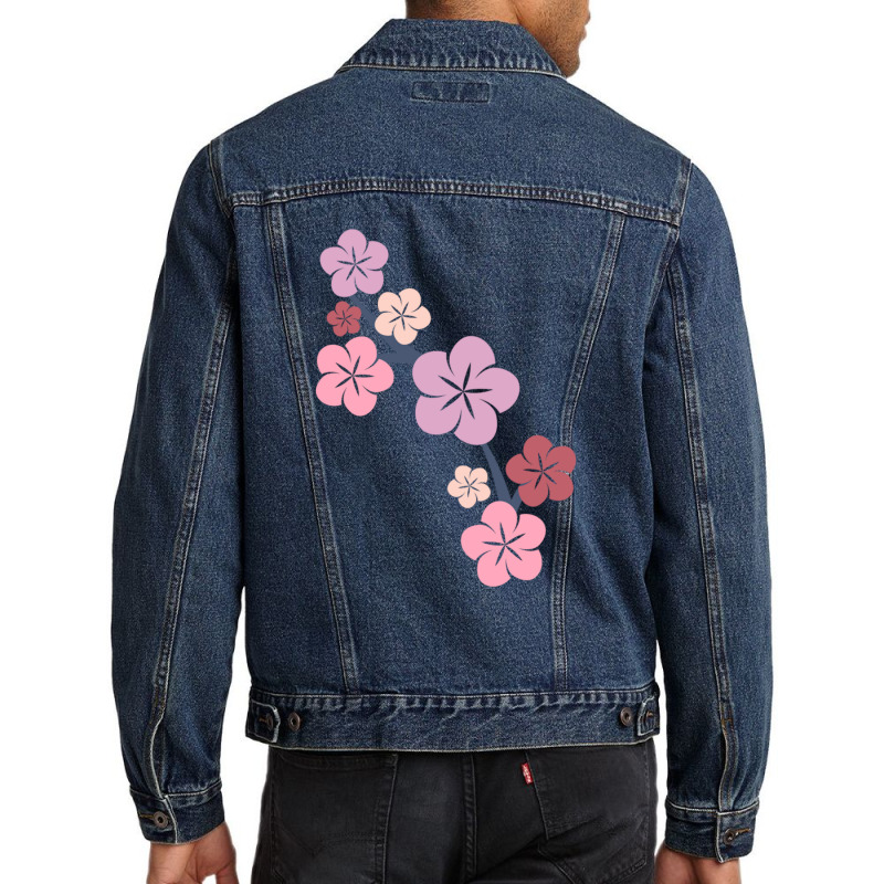 Sakura Minimalist Men Denim Jacket by tasmilacaravi | Artistshot